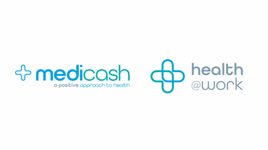 Medicash and Health@Work logos