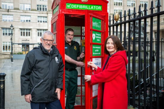 Telephone box to Defibrillator