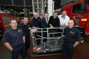 Andy Abernethy with Fire Fighters Charity