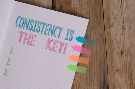 Consistency is key notebook list