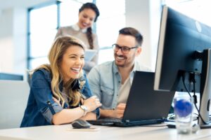 Employees happy at work